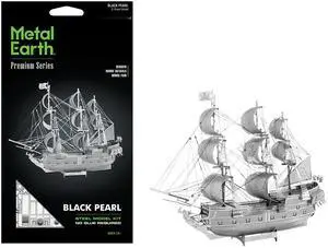 Model Kit Black Pearl Ship (Challenging Difficulty) Steel Model Kit by Metal Earth