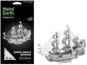 Model Kit Queen Anne's Revenge Ship (Challenging Difficulty) Steel Model Kit by Metal Earth