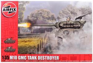 Level 3 Model Kit of M10 Gun Motor Carriage (GMC) Tank Destroyer with 2 Scheme Options 1/35 plastic model kit by Airfix