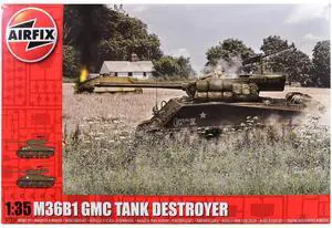 Level 3 Model Kit of M36B1 Gun Motor Carriage (GMC) Tank Destroyer with 2 Scheme Options 1/35 plastic model kit by Airfix
