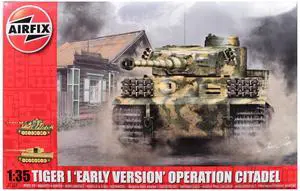 Level 3 Model Kit of Tiger I Early Version Tank "Operation Citadel" with 2 Scheme Options 1/35 plastic model kit by Airfix