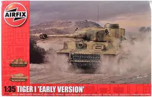 Level 3 Model Kit of Tiger I "Early Version" Tank with 2 Scheme Options 1/35 plastic model kit by Airfix