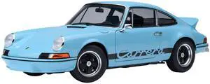 Porsche 911 Carrera 2.7 RS Gulf Blue with Black Stripes and Wheels 1/18 Model Car by Autoart