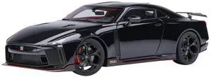 Nissan GT-R50 By ItalDesign Black and Matt Black 1/18 Model Car by Autoart