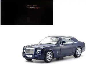 Rolls Royce Phantom Coupe Blue Metallic 1/18 Diecast Model Car by Kyosho