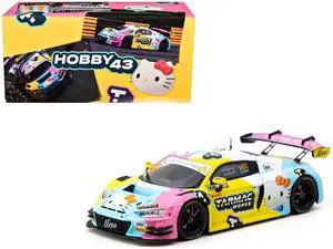 Audi R8 LMS GT3 Evo II #50 "FIA GT World Cup" (2023) with Cards "Hobby43" Series 1/43 Diecast Model Car by Tarmac Works