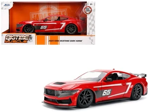 Jada Toys Big Time Muscle - 1:24 2024 Ford Mustang Dark Horse Glossy Red Die-Cast Car - 36346 Jada Toys Big Time Muscle - 1:24 2024 Ford Mustang Dark Horse Glossy Red Die-Cast Car - 36346