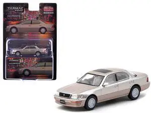 Lexus LS400 (UCF10) RHD (Right Hand Drive) Champagne Beige Metallic "Global64" Series 1/64 Diecast Model by Tarmac Works