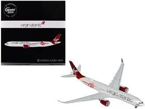 Airbus A330-900 Commercial Aircraft "Virgin Atlantic" (G-VSRB) Gray w/Red "Gemini 200" Series 1/200 Diecast Model by GeminiJets