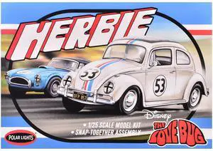 Skill 2 Model Kit Volkswagen Beetle Herbie "The Love Bug" (1969) Movie 1/25 Scale Model by Polar Lights