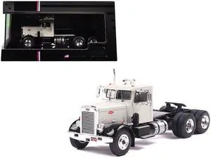 1955 Peterbilt 281 Truck Tractor White 1/64 Diecast Model by IXO Models