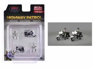 "Highway Patrol" 4 piece Diecast Figure Set Ltd Ed to 3600 pcs for 1/64 Scale Models by American Diorama "Highway Patrol" 4 piece Diecast Figure Set Ltd Ed to 3600 pcs for 1/64 Scale Models by American Diorama