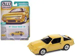 1988 Chrysler Conquest TSi San Marino Yellow "Modern Muscle" Series 1/64 Diecast Model Cars by Auto World