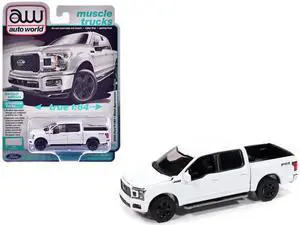 2020 Ford F-150 FX4 Black Appearance Package Pickup Truck Oxford White "Muscle Trucks" 1/64 Diecast Model Cars by Auto World