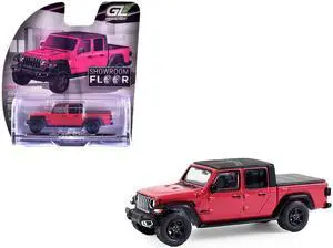 2024 Jeep Gladiator Pickup Truck Tuscadero Pink with Black Top "Showroom Floor" Series 7 1/64 Diecast Model Cars by Greenlight