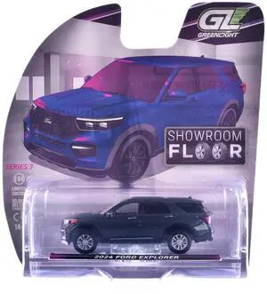 2024 Ford Explorer Stone Blue "Showroom Floor" Series 7 1/64 Diecast Model Cars by Greenlight