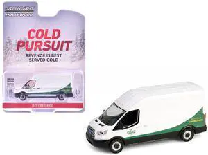2015 Ford Transit Van White & Green "Cold Pursuit" 2019 Movie "Hollywood Series" Release 1/64 Die Cast Model Cars by Greenlight