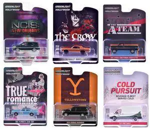 "Hollywood Series" Set of 6 pieces Release 43 1/64 Die Cast Model Cars by Greenlight