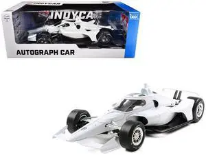 Dallara IndyCar Blank White "Autograph Car" "NTT IndyCar Series" 1/18 Diecast Model by IXO Models