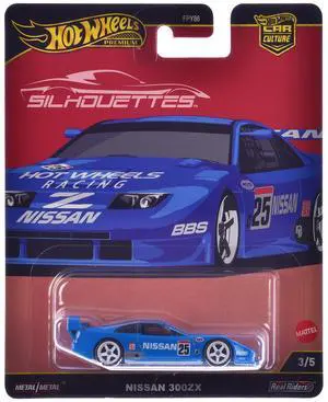 Nissan 300ZX #25 "Hot Wheels Racing" Blue "Silhouettes" Series Diecast Model Car by Hot Wheels