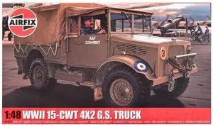 Level 2 Model Kit of WWII 15-cwt 4x2 General Service Truck with 2 Scheme Options 1/48 Plastic Model kit by Airfix