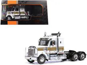 2012 Freightliner Coronado Truck Tractor White with Gold Stripe 1/43 Diecast Model by IXO Models