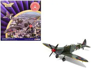 Supermarine Spitfire T.9 Aircraft "Aerial Collective at Duxford Airfield" British Royal Air Force 1/72 Diecast Model by Corg