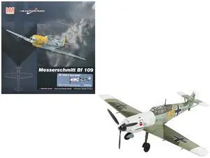 Messerschmitt Bf 109E-3 Fighter Aircraft "Yellow 15, France" (1940) German Luftwaffe 1/48 Diecast Model by Hobby Master.