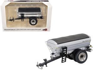 Unverferth Pro-Force 1850 Dry Fertilizer Applicator with Dual Wheels Silver Metallic 1/64 Diecast Model by SpecCast