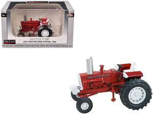 White 2255 Open Station Tractor Red with White Accents 1/64 Diecast Model by SpecCast