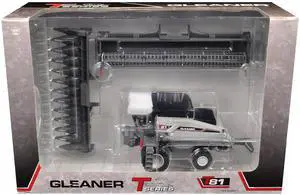 Gleaner T81 Combine with Grain Head and 12 Row Corn Head Gray 1/64 Diecast Model by SpecCast