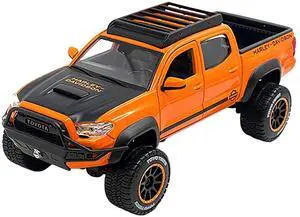 2023 Toyota Tacoma TRD Pro Pickup Truck "Harley Davidson" Orange and Black with Roof Rack 1/24 Diecast Model Car by Maisto