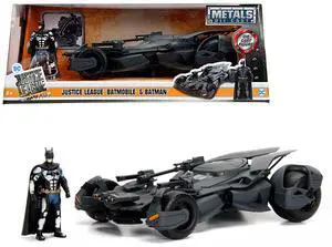 2017 Justice League Batmobile with diecast Batman Figure 1/24 Diecast Model Car by Jada