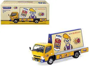 Mitsubishi Fuso Canter Mobile Ad Truck RHD "OG Beer" Yellow w/Graphics "Truck64" Series 1/64 Diecast Model Car by Tarmac Works