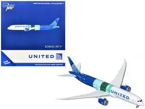 Boeing 787-9 Commercial Aircraft "United Airlines - The Future is SAF" (N24988) White and Blue 1/400 Diecast Model by GeminiJets