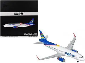 Airbus A320 Commercial Aircraft "Spirit Airlines" (N633NK) White with Blue Tail "Gemini 200"  1/200 Diecast Model by GeminiJets