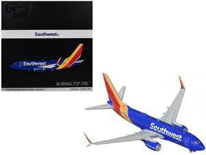 Boeing 737-700 Commercial Aircraft "Southwest Airlines" Blue with Striped Tail "Gemini 200" 1/200 Diecast Model by GeminiJets