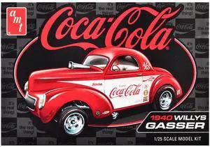 Skill 2 Model Kit 1940 Willys Coupe "Coca-Cola Race Team" 1/25 Scale Model by AMT