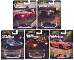 "Fast & Furious" 2025 5 piece Set L Diecast Model Cars by Hot Wheels