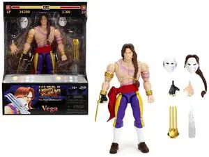 Vega 6" Moveable Figure with Alternate Head and Limbs "Ultra Street Fighter II" (2017) Video Game Model by Jada