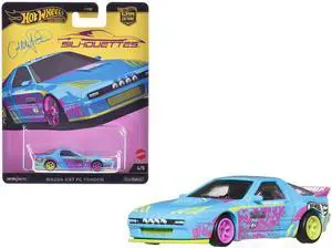 Mazda RX7 FC PANDEM Blue with Graphics "Silhouettes" Series Diecast Model Cars by Hot Wheels