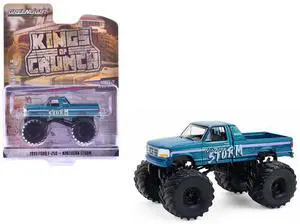 1993 Ford F-250 Monster Truck "Northern Storm" Teal Metallic "Kings of Crunch" 1/64 Diecast Model Cars by Greenlight
