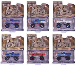 "Kings of Crunch" Series 16 Set of 6 Monster Trucks 1/64 Die-Cast Model Cars by Greenlight