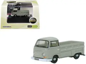 Volkswagen T2 Pickup Truck Light Gray 1/148 (N) Scale Diecast Model car by Oxford Diecast