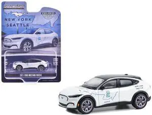 2021 Ford Mustang Mach-E #2 "New York to Seattle Transcontinental Tour" White w/Black Top 1/64 Diecast Model Car by Greenlight