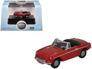 MG MGB Roadster RHD (Right Hand Drive) Tartan Red 1/148 (N) Scale Diecast Model car by Oxford Diecast