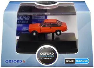 Ford Escort Mk2 RHD (Right Hand Drive) Carnival Red 1/148 (N) Scale Diecast Model car by Oxford Diecast