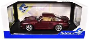 1997 Porsche 911 (993) Turbo Arena Red Metallic 1/18 Diecast Model Car by Solido