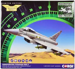Eurofighter Typhoon FGR.4 Fighter Aircraft "Italy" (2011) Royal Air Force "The Aviation Archive" 1/48 Diecast Model by Corgi