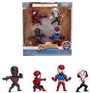 Set of 4 Diecast Figures "Spider-Man" Wave 2 "Metalfigs" Series Diecast Models by Jada